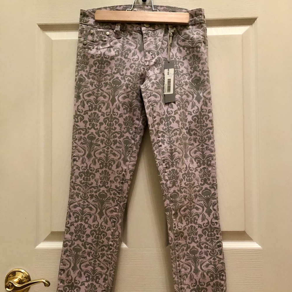 tractr jeans wallpaper printed skinny size:14